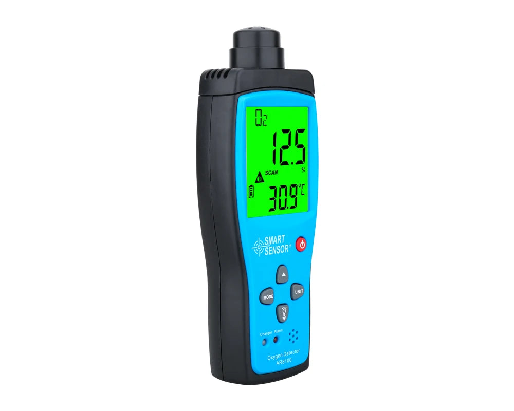 Capteur Intelligent Numérique d'Oxygène, Détecteur de Gaz, Alarme Sonore et Lumineuse, Moniteur de Qualité de l'Air avec Écran LCD de Température