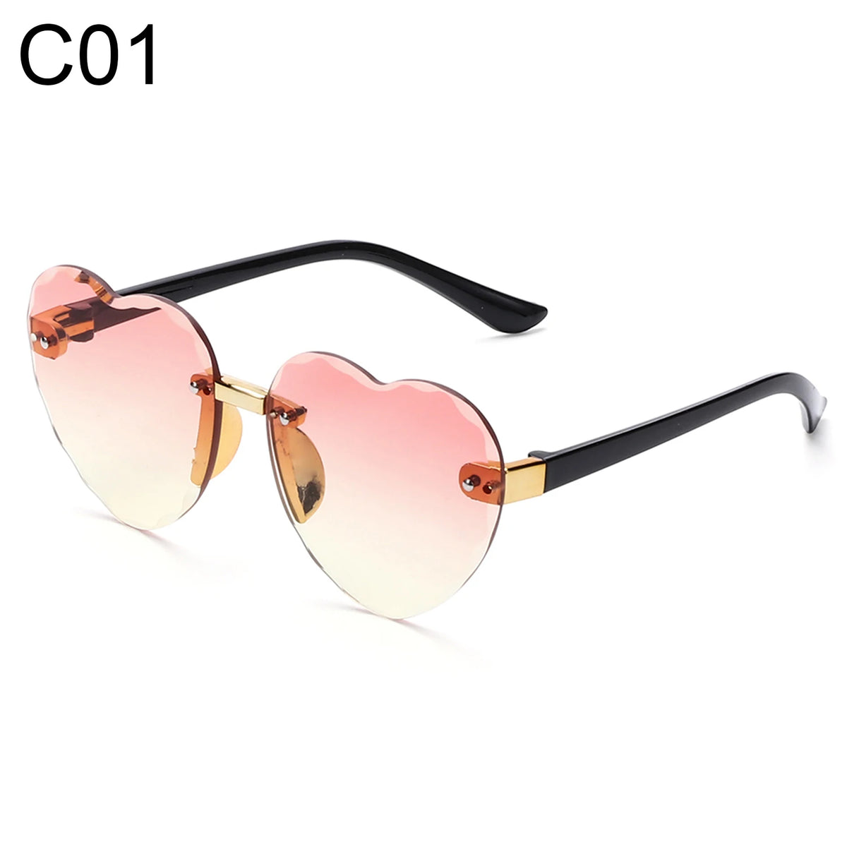 Lunettes de soleil en forme de cœur pour enfants, lentilles océArabes, lunettes de soleil pour enfants, protection UV 400, lunettes de fête et de photographie