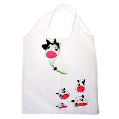 Sac de courses pliable écologique, sac à bandoulière réutilisable de dessin animé, sacs d'épicerie portables pour femmes, fourre-tout de rangement, organisateur de maison