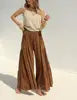 Boutique Wholesale 2024 Summer New Fashionable Solid Color Casual Loose Wide Leg Women's Pants