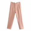 D3250 New Arrivals Women's Pants & Trousers Women High Waist Tight Solid Color Elegant Office Pants for Ladies Casual Pants