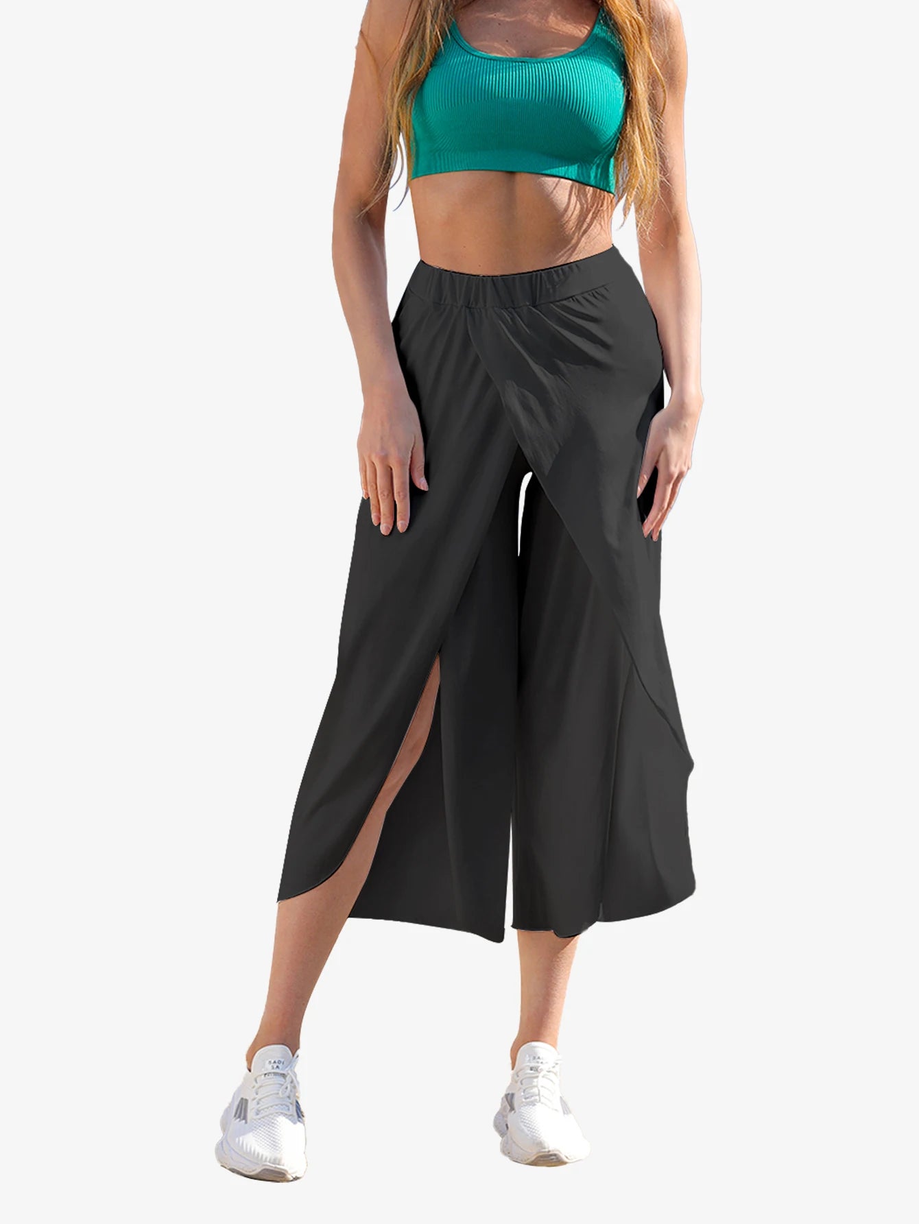 Women's Pants Sexy Crossover Sexy Wide-legged Yoga Pants