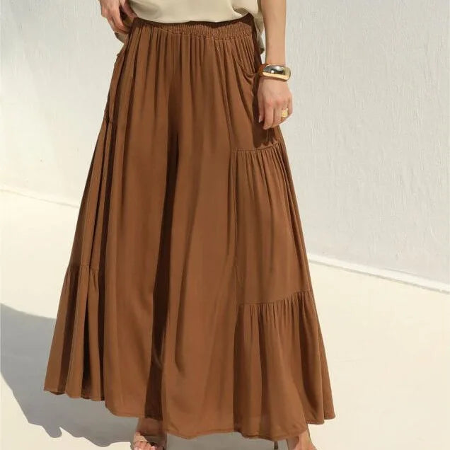 Boutique Wholesale 2024 Summer New Fashionable Solid Color Casual Loose Wide Leg Women's Pants