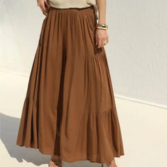 Boutique Wholesale 2024 Summer New Fashionable Solid Color Casual Loose Wide Leg Women's Pants