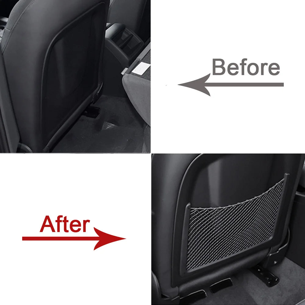 Filet de rangement en maille pour siège arrière, accessoires d'intérieur de voiture pour Audi A4 B8 A5 Q3 A3 A6 C7 Q5 B9 Q7