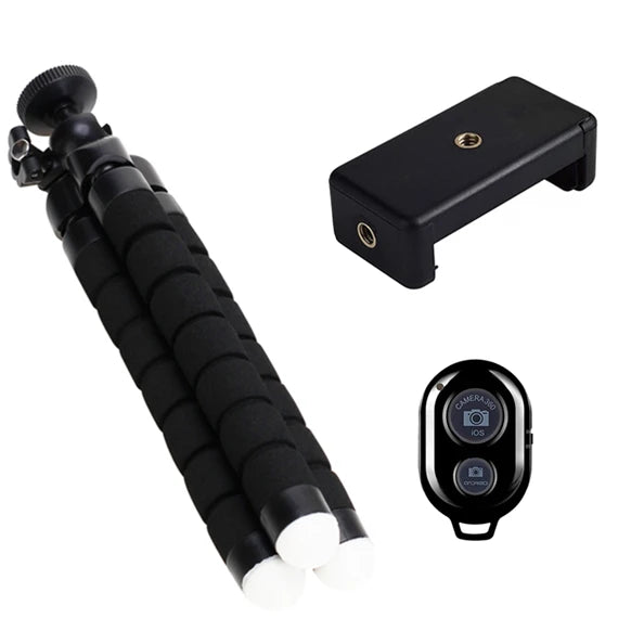Smartphone tripod, mobile monopod, camera mount, selfie stick, Bluetooth-compatible remote shutter