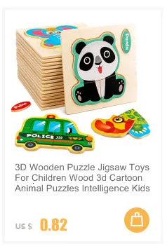 Puzzle en bois de petite taille, jouets Montessori pour bébé, jeu de société 3D, jouets éducatifs, cadeau pour enfants, 9 pièces