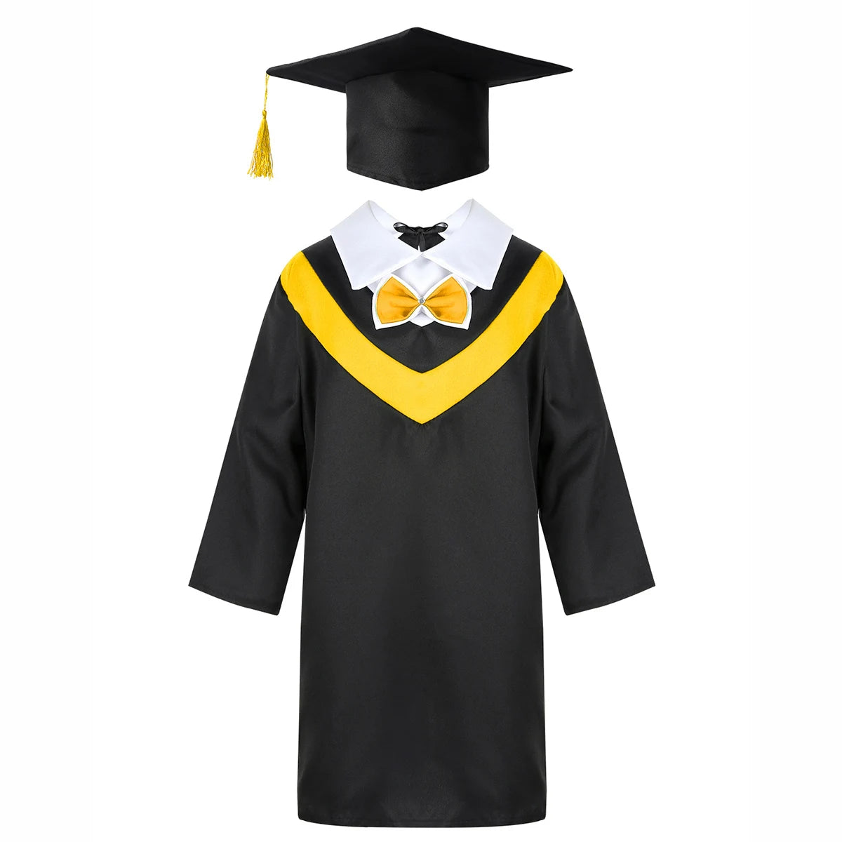 Robe de remise de diplôme pour enfants de la maternelle, avec capuchon à pompon, uniforme de diplômé de l'école primaire préscolaire, Costume de fête Cosplay de photographie