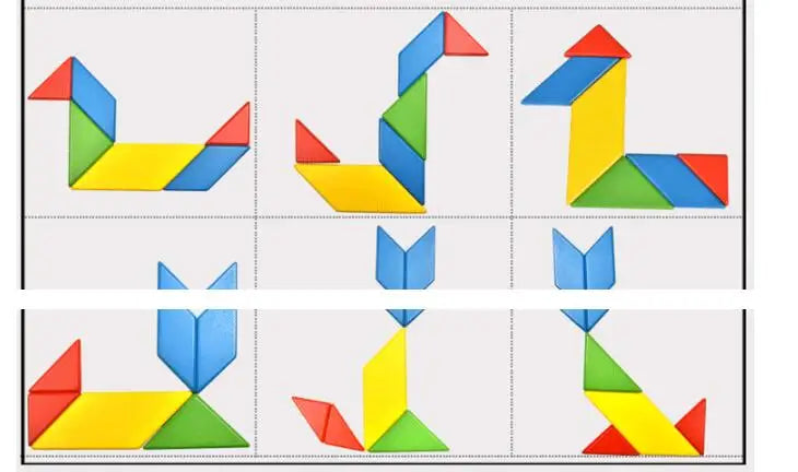 Planche en bois Puzzle enfants éducatif mathématiques Tangram Puzzles jeu jouets pour adultes enfants