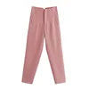 D3250 New Arrivals Women's Pants & Trousers Women High Waist Tight Solid Color Elegant Office Pants for Ladies Casual Pants