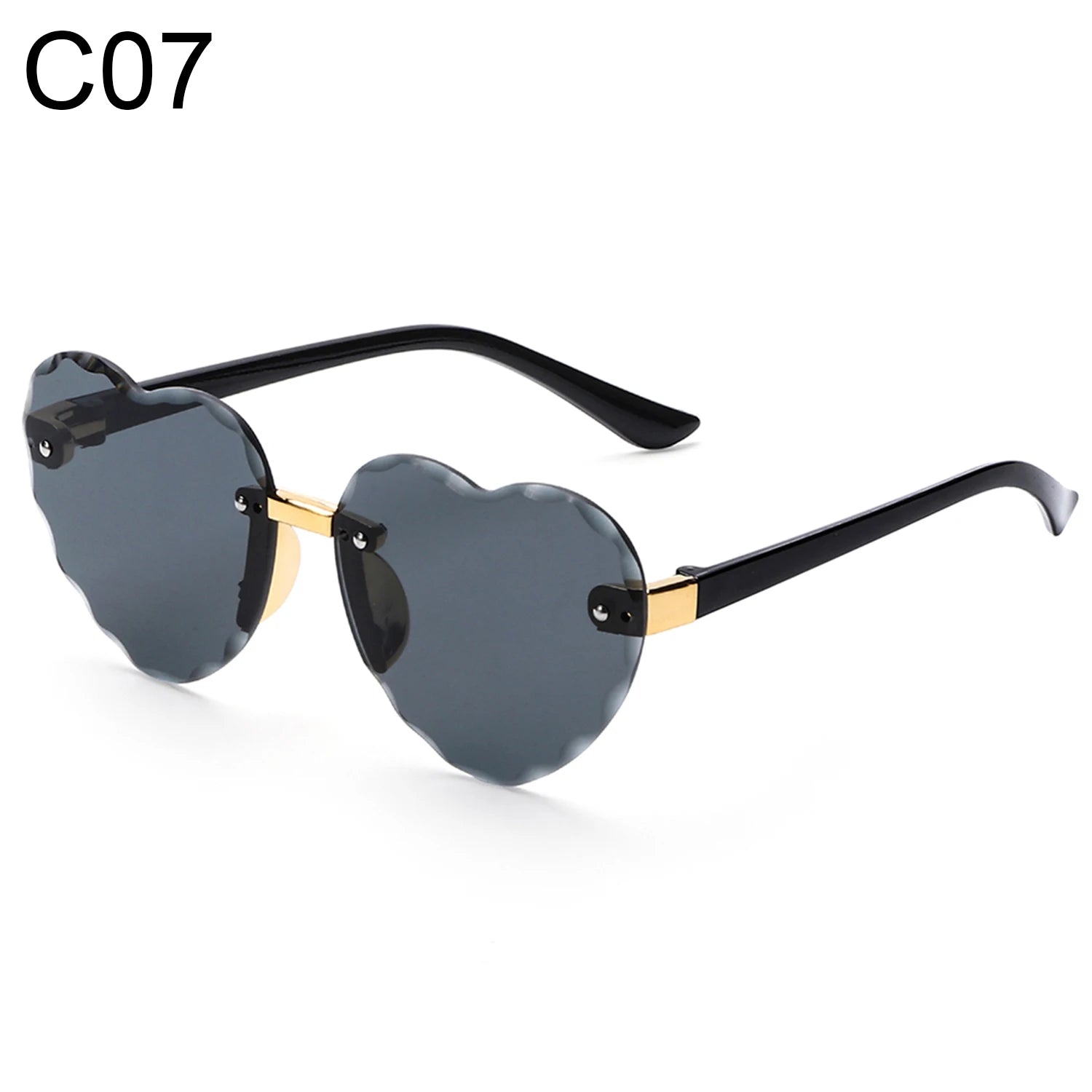 Lunettes de soleil en forme de cœur pour enfants, lentilles océArabes, lunettes de soleil pour enfants, protection UV 400, lunettes de fête et de photographie