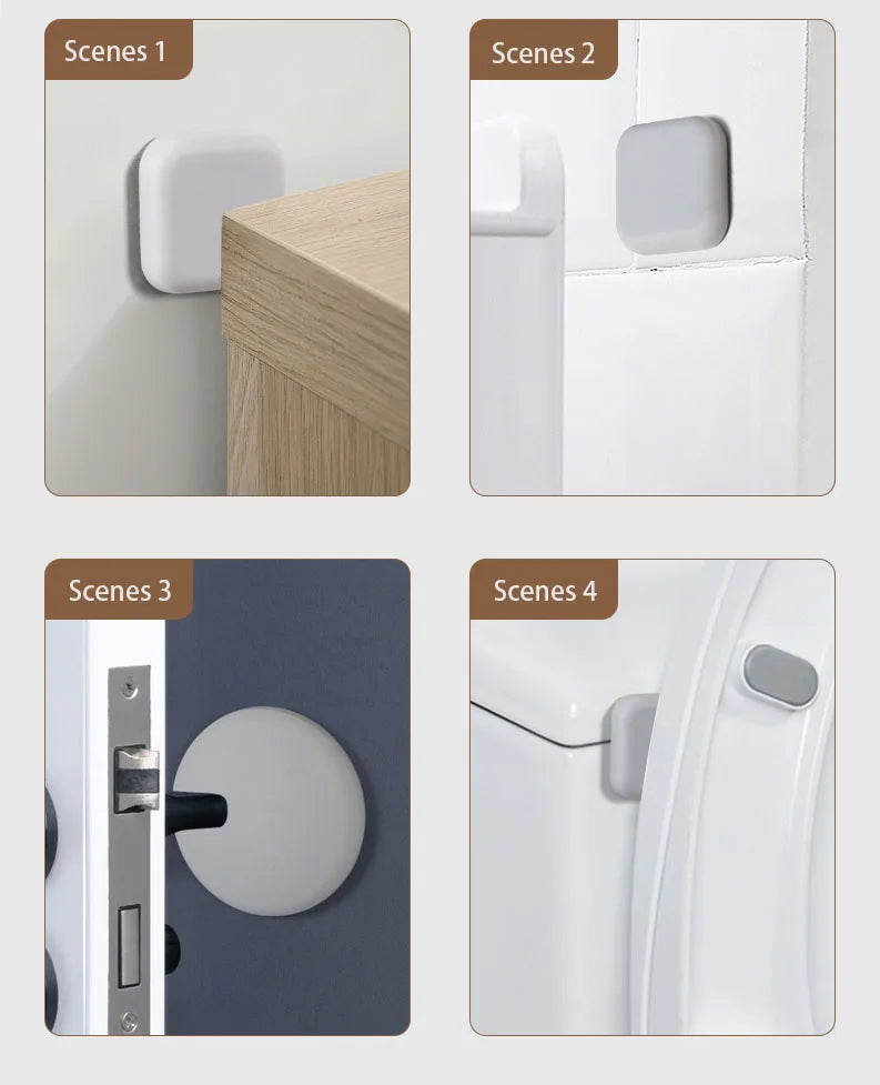 Silicone Door Stopper, Door Stop, Handle Bumper, Self-Adhesive Silent Door Protector Pad, Home Improvement, Anti-Shock Wall Pad