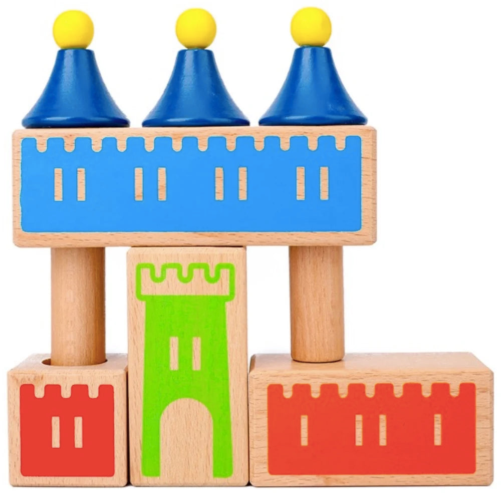 Puzzle en bois Montessori pour enfants, château de rêve changeant de bois, bloc de construction, jeu d'entraînement IQ, cadeau de pensée logique, jouets pour enfants