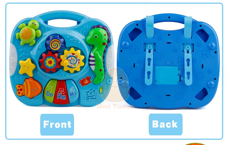 Table musicale jouets pour bébé Machine d'apprentissage jouet éducatif Table d'apprentissage musical jouet Instrument de musique pour enfant en bas âge 6 mois +