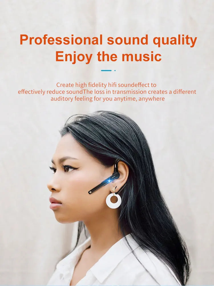 Écouteurs Bluetooth 5.3, stéréo, mains libres, suppression du bruit, casque d'affaires sans fil avec micro HD pour tous les téléphones intelligents