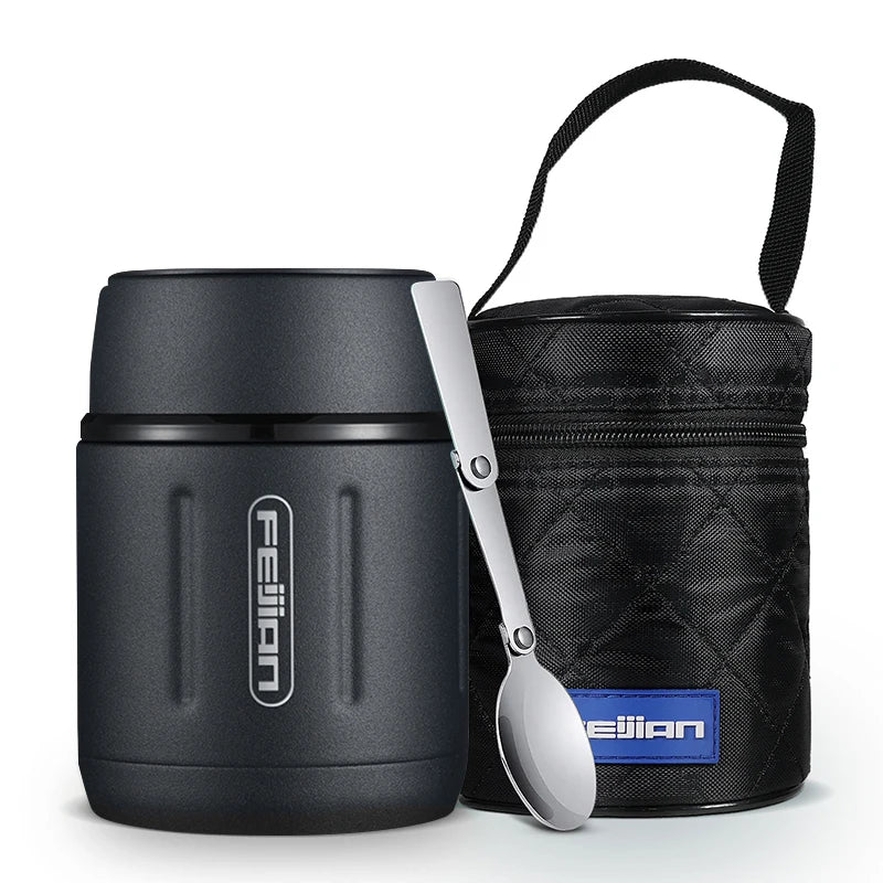 FEIJIAN 500 ml Thermos alimentaire, pot alimentaire isolé sous vide en acier inoxydable 316 avec cuillère boîte à déjeuner pour enfants
