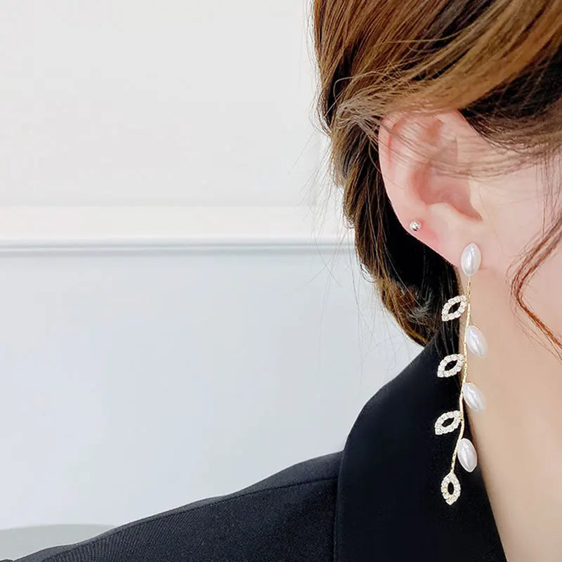 Boucles d'oreilles plaquées or véritable 14K, clous d'oreilles romantiques et élégants pour femmes, bijoux fins Glamour de qualité supérieure