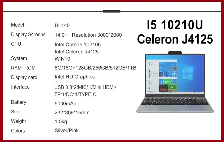 Factory Made 15 Inch Slim New Bras Ecran Ordinateur  Laptop I7 Touch Screen Laptop Computer