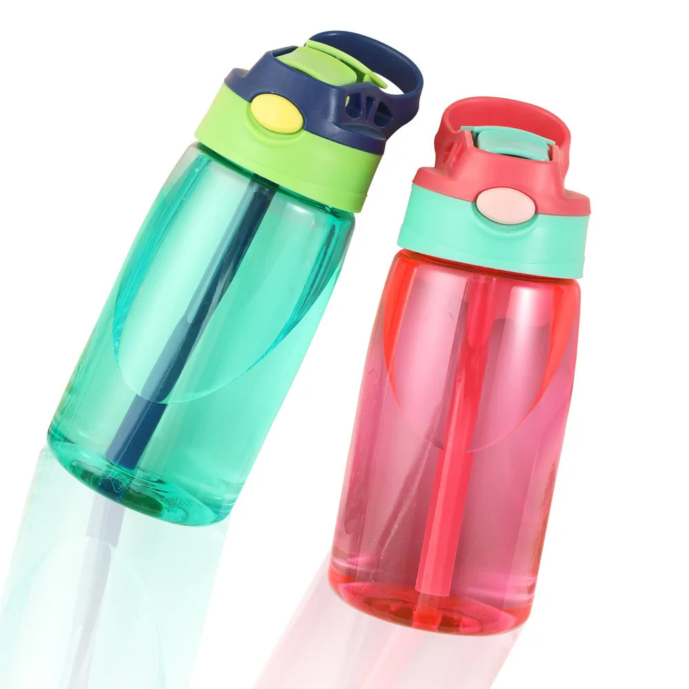 Bouteille d'eau portable avec paille pour enfants, tasse de fitness pour filles, voyage, HI Gym Sports, été, eau froide, jus, 480ml