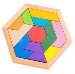 Planche en bois Puzzle enfants éducatif mathématiques Tangram Puzzles jeu jouets pour adultes enfants