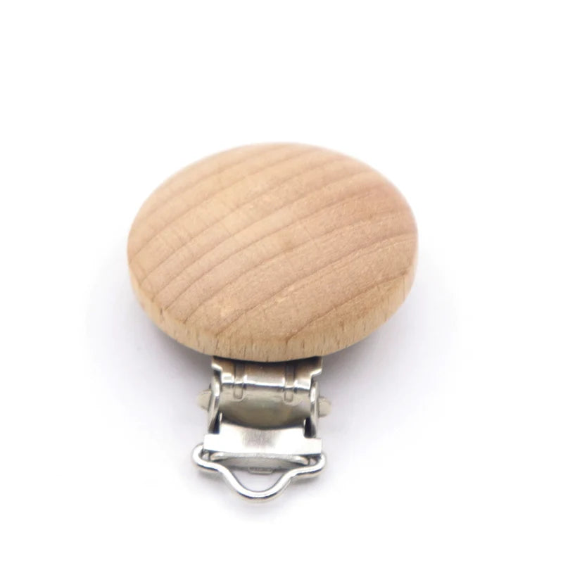 5 pièces/ensembles bébé sucette Clips sans BPA mignon modélisation hêtre attache-sucette bébé bricolage dessin animé Animal bois bûche mamelon chaîne support