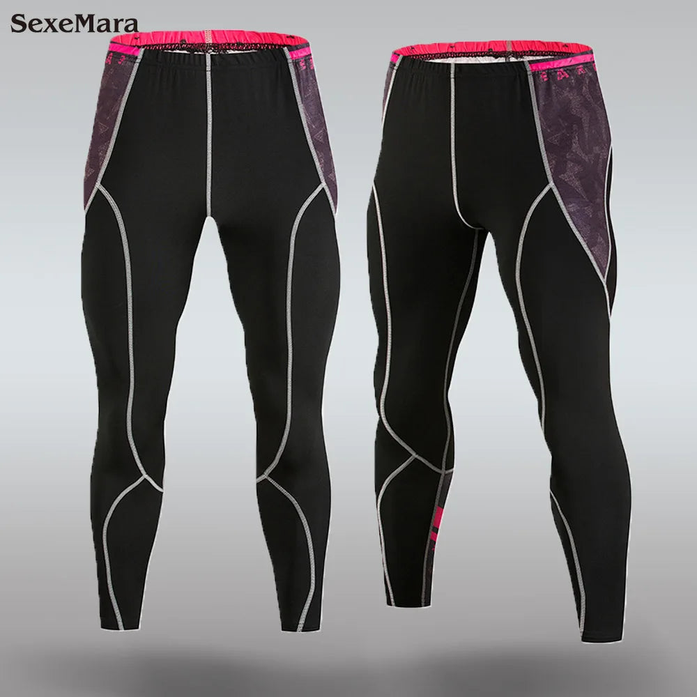 New Men's Thermal Underwear Sets, Compression Sports Suit, Sweat-Wicking, Quick-Drying Thermal Underwear, Men's Long Johns Sets