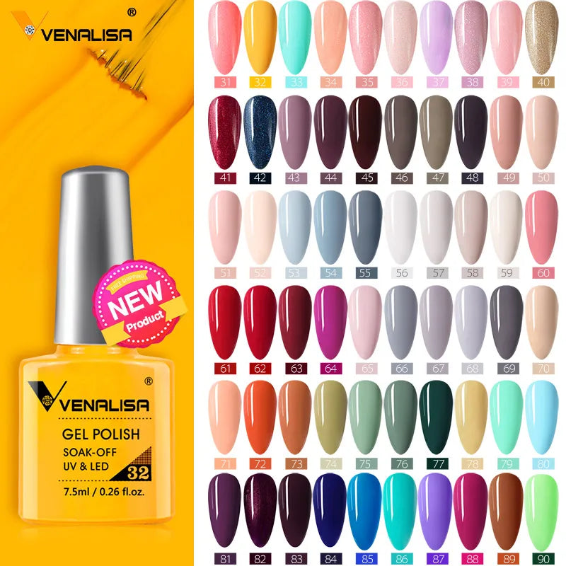 Venalisa vernis à ongles Gel à paillettes réfléchissantes couleur néon couverture complète Pigment Nail Art manucure tremper l'émail vernis Gel UV