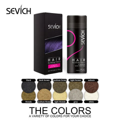 Sevich 25g fibres de renforcement des cheveux poudre produits de perte de cheveux extension chauve épaissir pot de pulvérisation de cheveux kératine