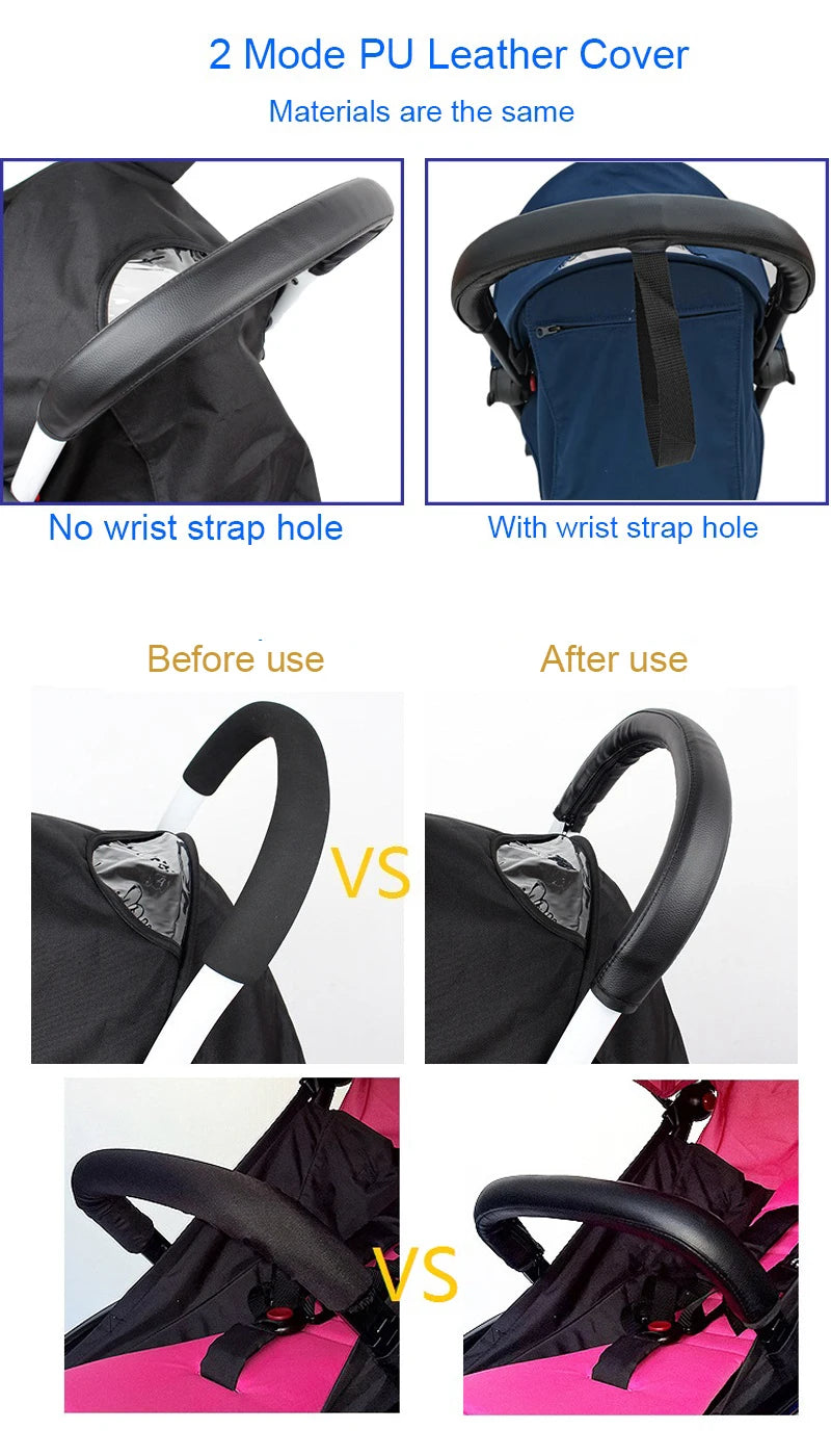Accessoires de poussette pour bébé, housse de protection en cuir et accoudoir, barre de pare-chocs, poignée de main courante pour Babyzenes Yoyo Yoya + landau