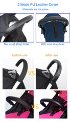 Accessoires de poussette pour bébé, housse de protection en cuir et accoudoir, barre de pare-chocs, poignée de main courante pour Babyzenes Yoyo Yoya + landau