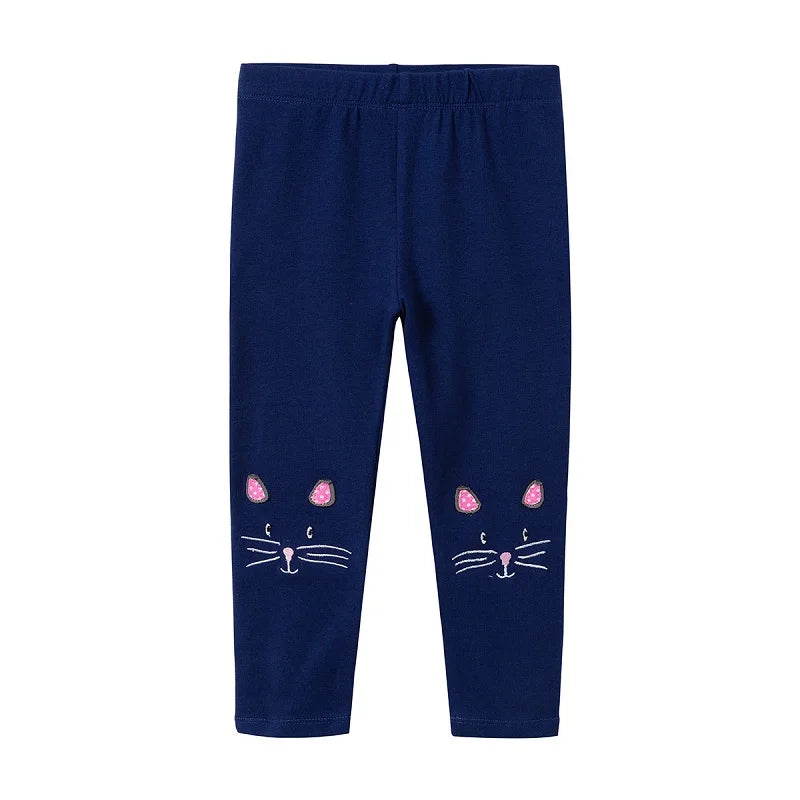 Girls' Leggings 100% Cotton Girl's Pants Girls' Skinny Pants Cartoon Print Pattern Children's Leggings Pants KF083