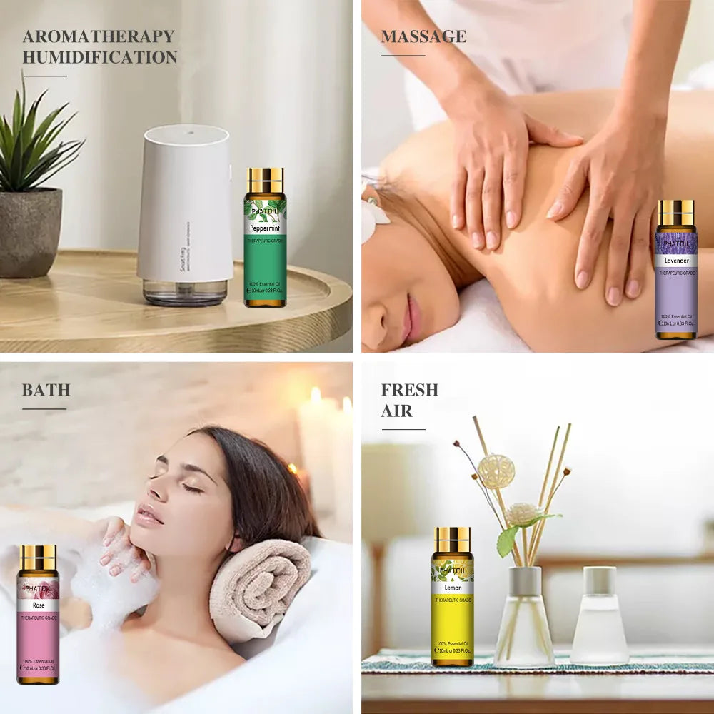 Pure natural gift set for humidifier and diffuser, essential oil set, Regina aromatic oil for skincare, DIY crafting, below, 10ml, 9 pieces