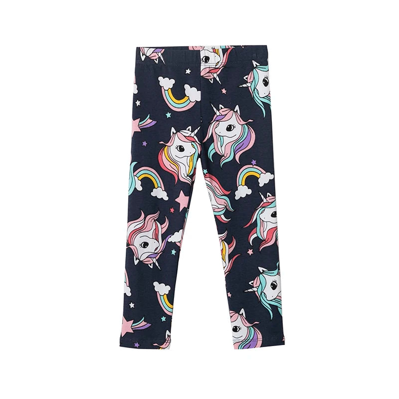 Girls' Leggings 100% Cotton Girl's Pants Girls' Skinny Pants Cartoon Print Pattern Children's Leggings Pants KF083