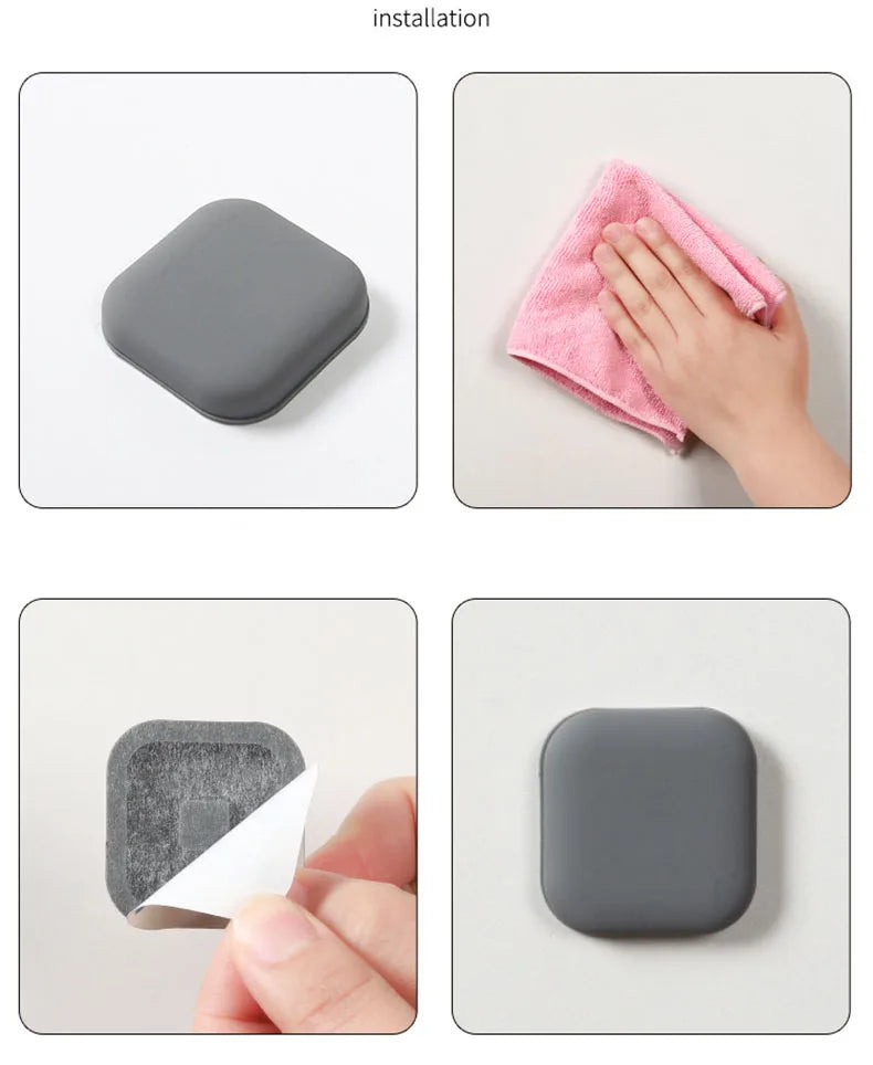 Silicone Door Stopper, Door Stop, Handle Bumper, Self-Adhesive Silent Door Protector Pad, Home Improvement, Anti-Shock Wall Pad