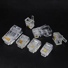 RJ11 to RJ45 modular network connectors, 6P2C, 6P4C, 6P6C, 8P8C, 10 pieces