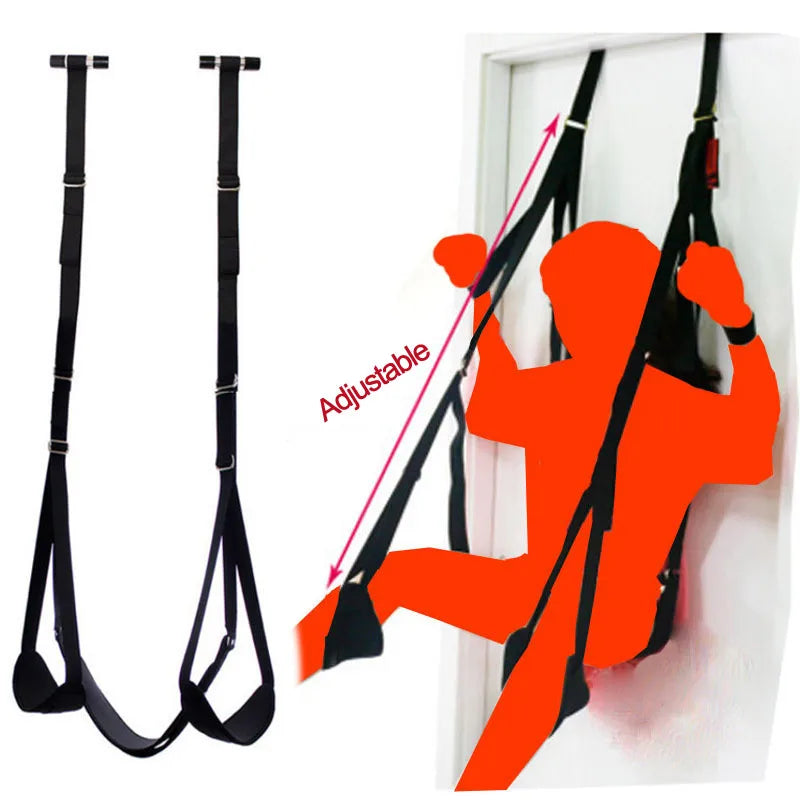 Jouets sexuels pour Couples, balançoire sexuelle, meubles sexuels, jeux pour adultes, siège et coussinet de jambe, balançoire de porte suspendue érotique pour sexe d'intérieur