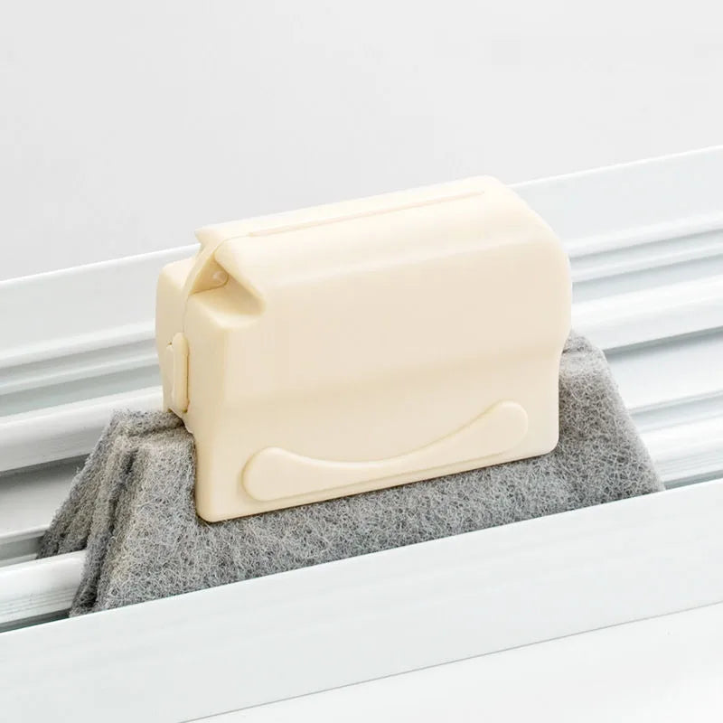 Brosse de nettoyage de rainure, chiffon de fenêtre créatif, brosse de nettoyage de fentes de fenêtre, outil de nettoyage de fentes de fenêtre