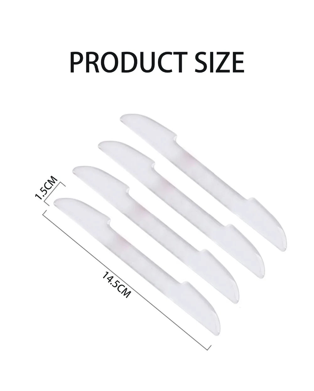 Transparent anti-collision protection bar stickers for car doors, rearview mirror covers, and side edge protection strips