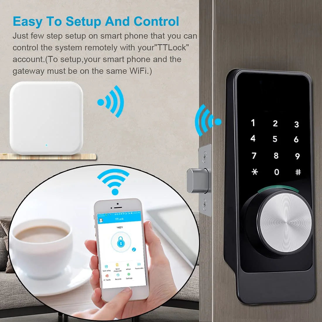 RAYKUBE TT LOCK G2 passerelle Wifi sans fil Hub RJ45 filaire G3 passerelle/TT serrure porte-clés télécommande/capteur de porte pour serrure intelligente
