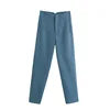 D3250 New Arrivals Women's Pants & Trousers Women High Waist Tight Solid Color Elegant Office Pants for Ladies Casual Pants