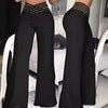Boutique Wholesale 2024 Summer New Fashionable Temperament Commuting High Waist Casual Wide Leg Women's Pants