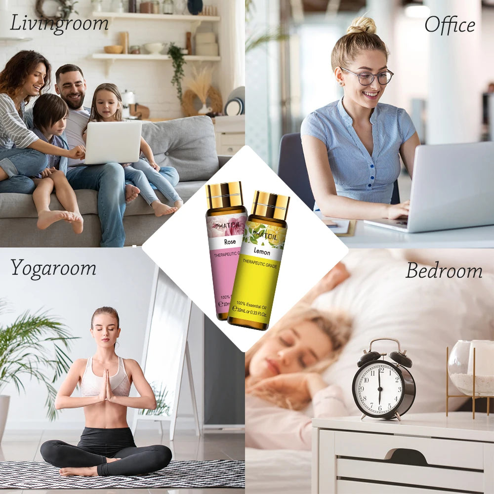 Pure natural gift set for humidifier and diffuser, essential oil set, Regina aromatic oil for skincare, DIY crafting, below, 10ml, 9 pieces