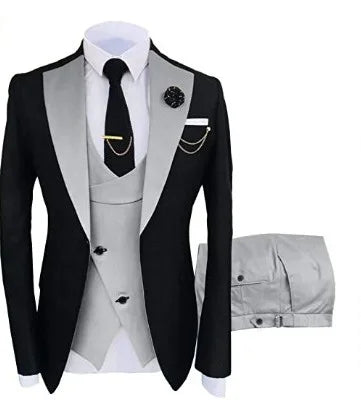 New Men's Suit Popular Luxury Clothing Party Stage Men's Suit Groomsmen Regular Fit Tuxedo 3 Piece Set Jacket + Pants + Vest