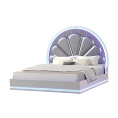 Light White LED Modern Wood Classic European Cheap Wholesale Home Hotel Apartment Design Bedroom Set