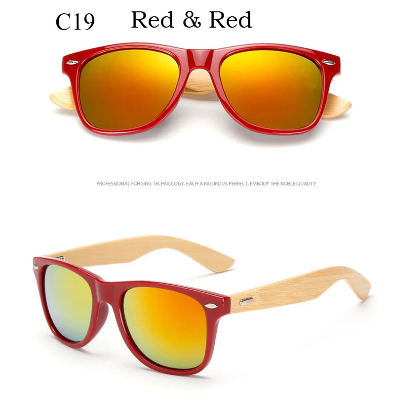 Lunettes De soleil en bois hommes femmes carré bambou femmes pour femmes hommes miroir lunettes De soleil surdimensionné rétro De Sol Masculino à la main