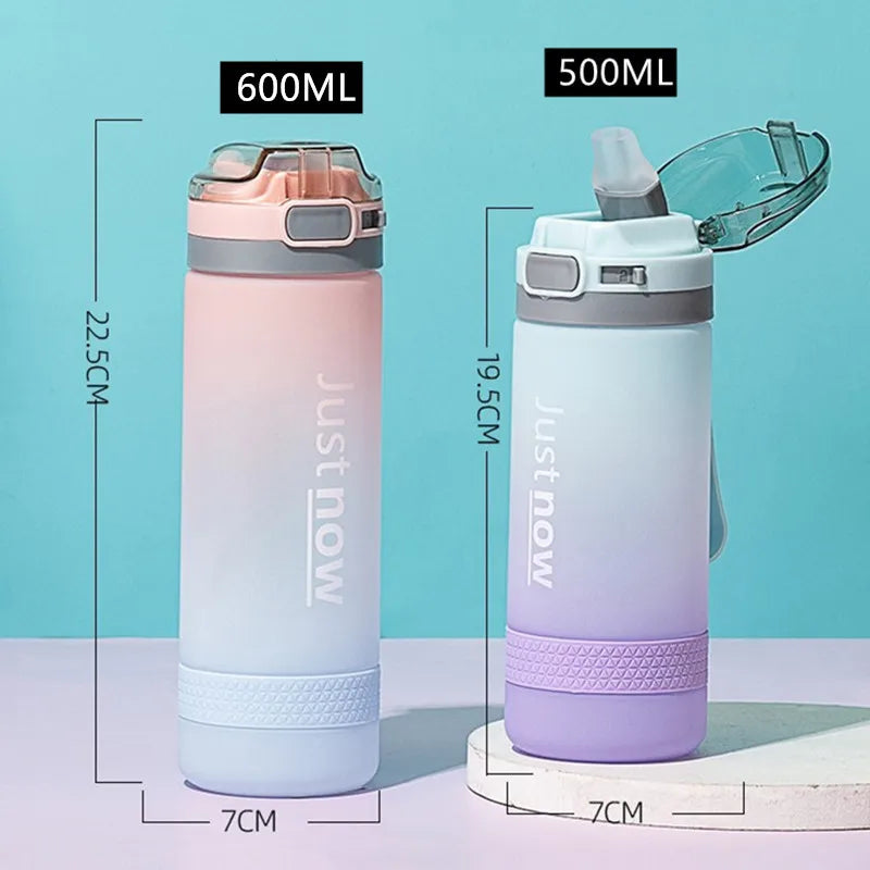 Bouteille d'eau en plastique de 600ml, livraison gratuite, articles portables, Shaker d'extérieur, Sport, mignon, pour filles, nouvelle mode