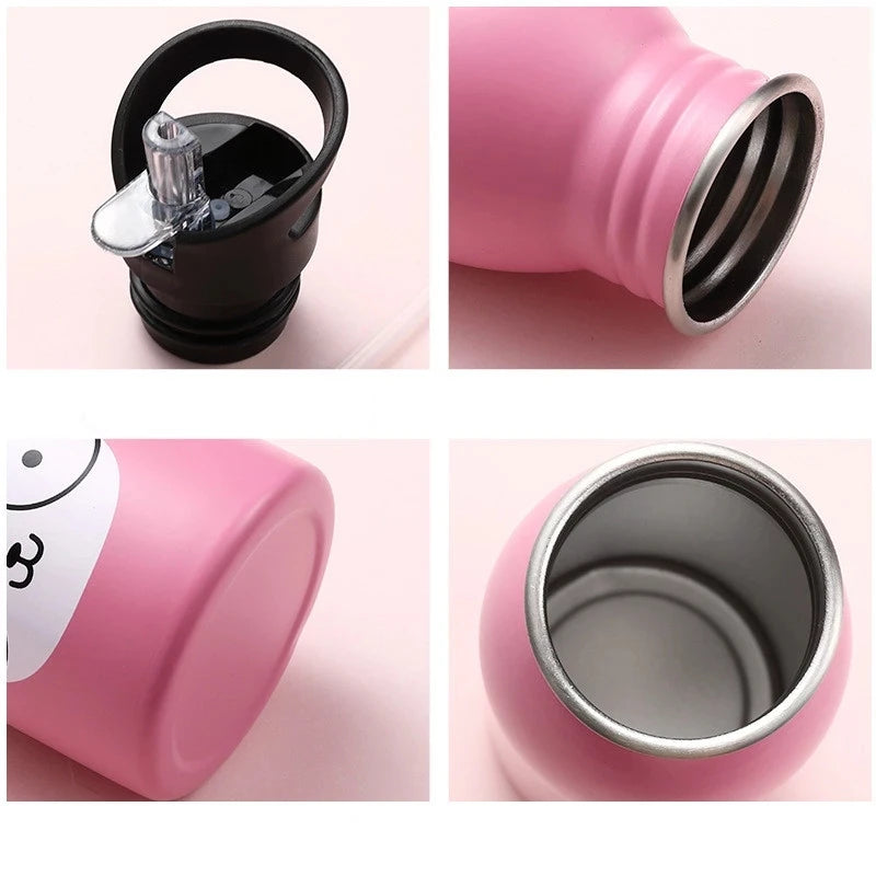 Bouteilles d'eau de sport en acier inoxydable pour enfants, 500ml, Portable, cyclisme en plein air, Camping, vélo, bouilloire
