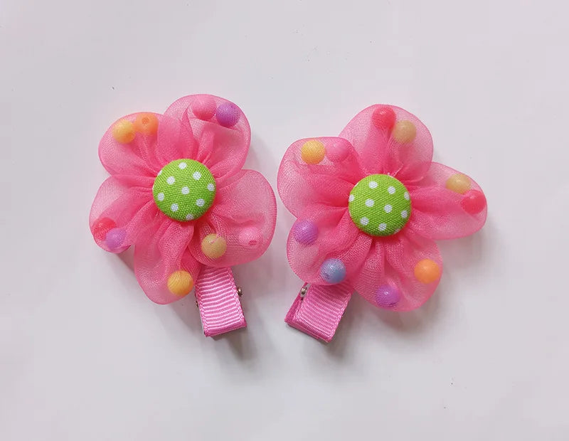 Pinces à cheveux pour enfants, 2 pièces/lot, nouvelles Barrettes de sécurité à fleurs mignonnes, Clip BB, cadeaux pour petites filles, accessoires pour cheveux pour enfants, offre spéciale