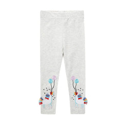 Girls' Leggings 100% Cotton Girl's Pants Girls' Skinny Pants Cartoon Print Pattern Children's Leggings Pants KF083