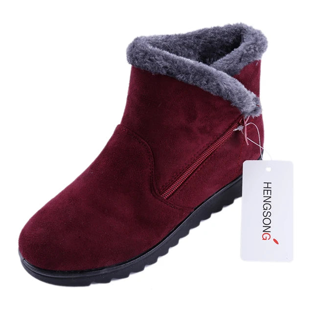 Bottines femme nouvelle mode imperméable à l'eau plate-forme compensée hiver chaud bottes de neige chaussures pour femme